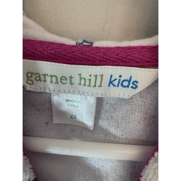 Garnett Hill Kids Blue White Stripe Terry Cloth Swim Cover Up Sz XS (2-3) NEW - Picture 4 of 8